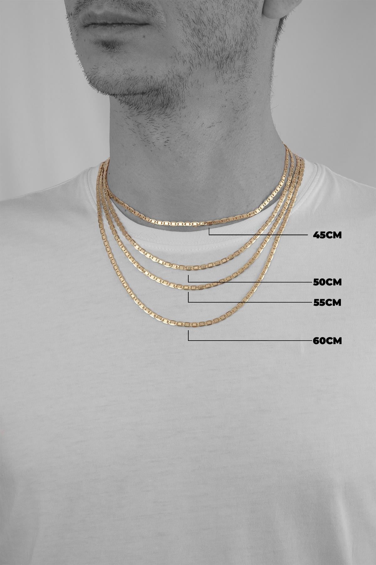 14ct Gold Mariner Link Chain ( For Men )