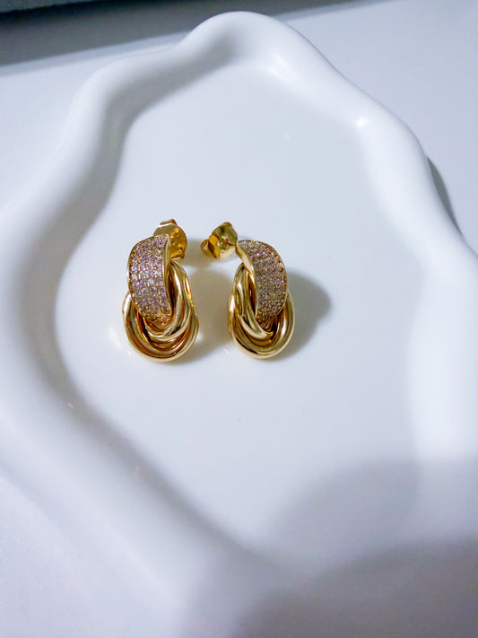 Earrings plated gold
