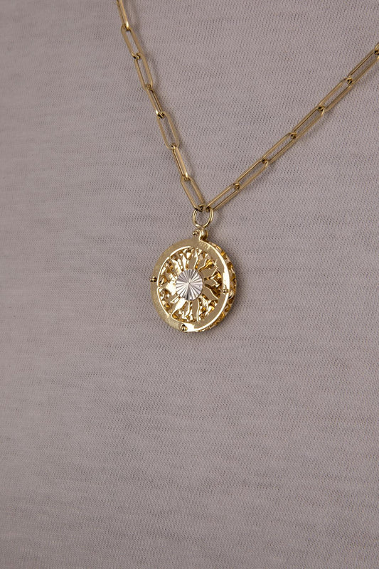 14ct Gold Sun Chain - MENS NECKLACE