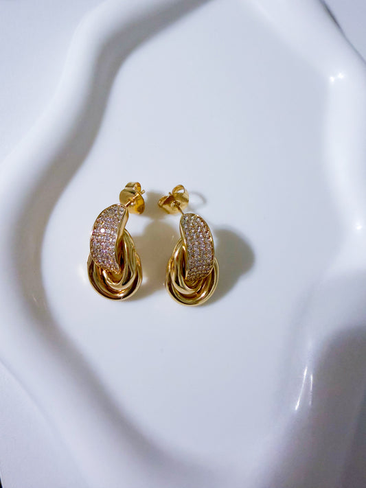 Earrings plated gold