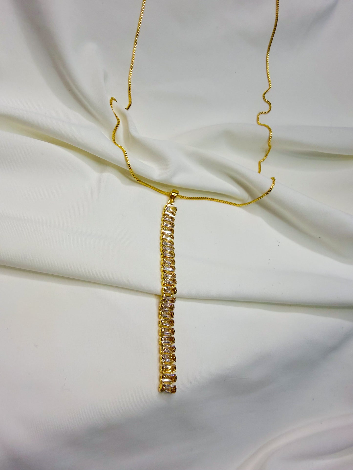 Necklace tennis gold plated