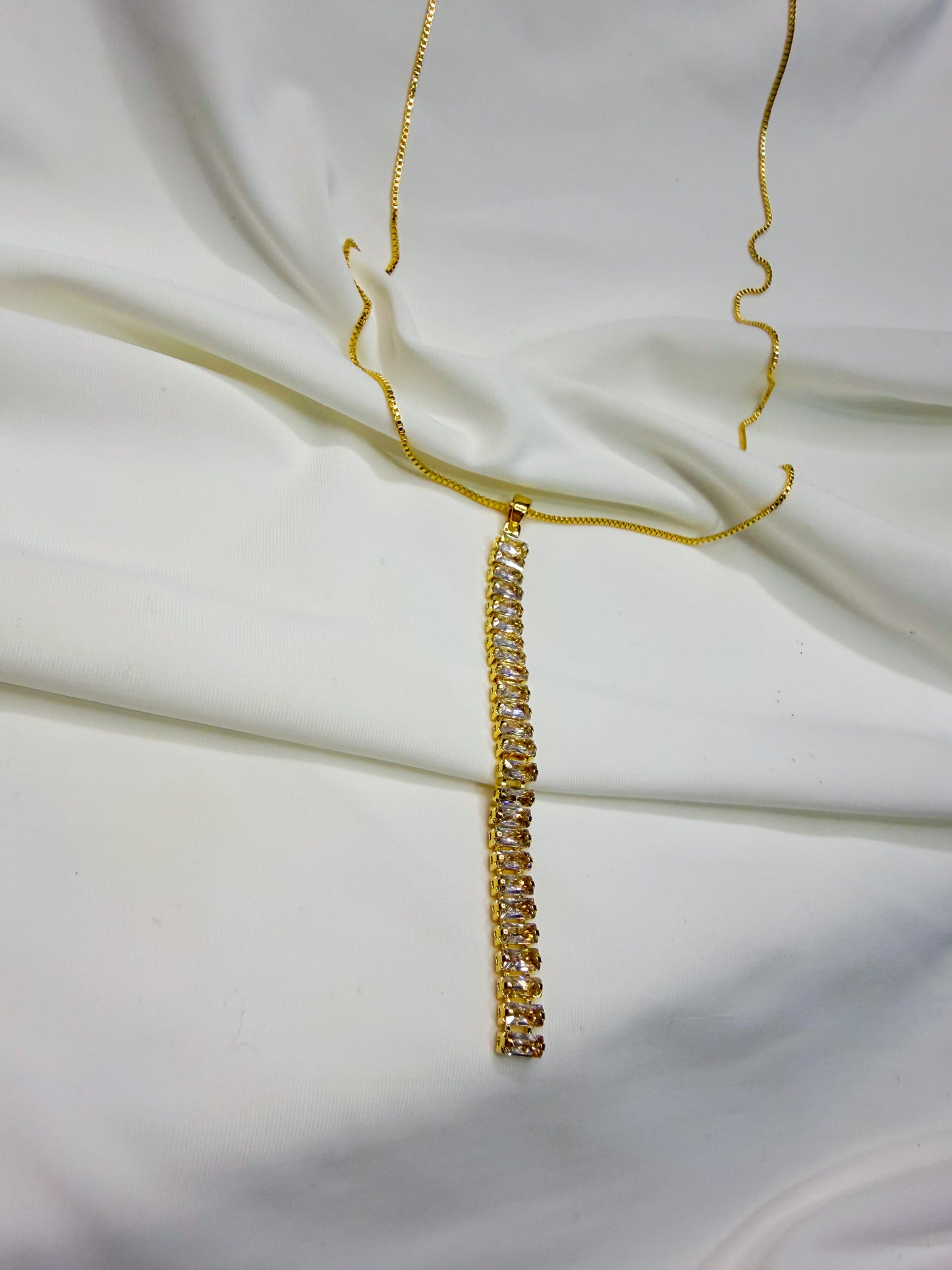 Necklace tennis gold plated