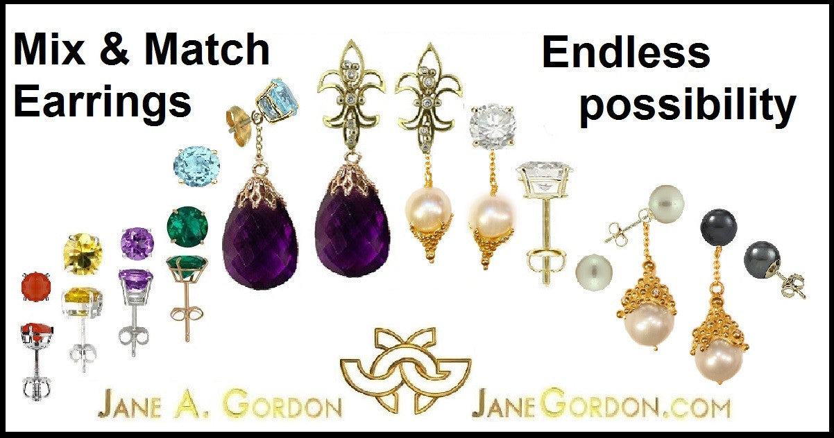 Pearl Drop Earrings-Small Dots in 18K Gold-5