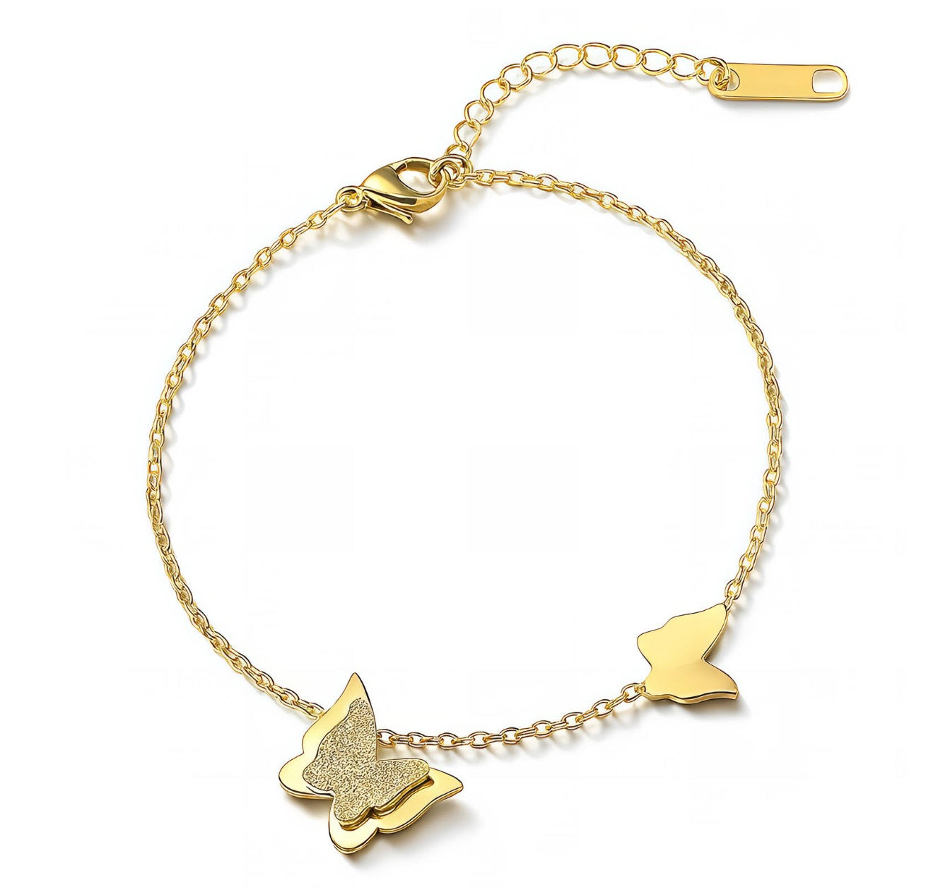 BUTTERFLIES" BRACELET,  GOLD