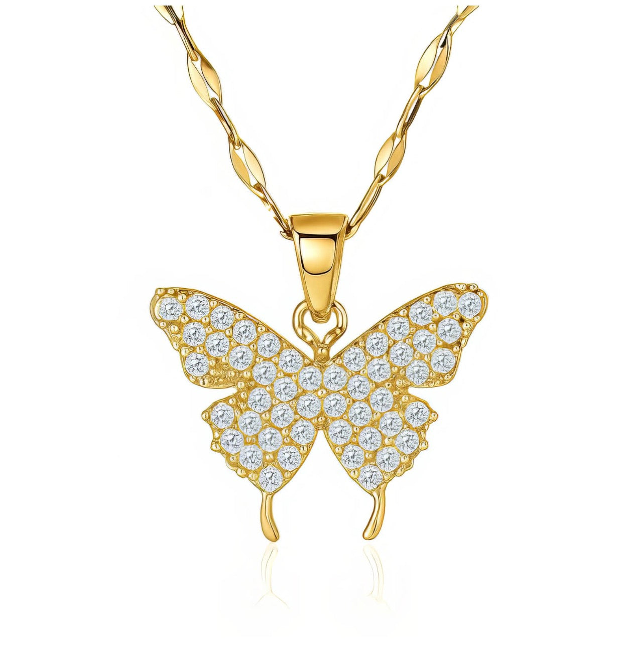 “BUTTERFLY" NECKLACE,  GOLD