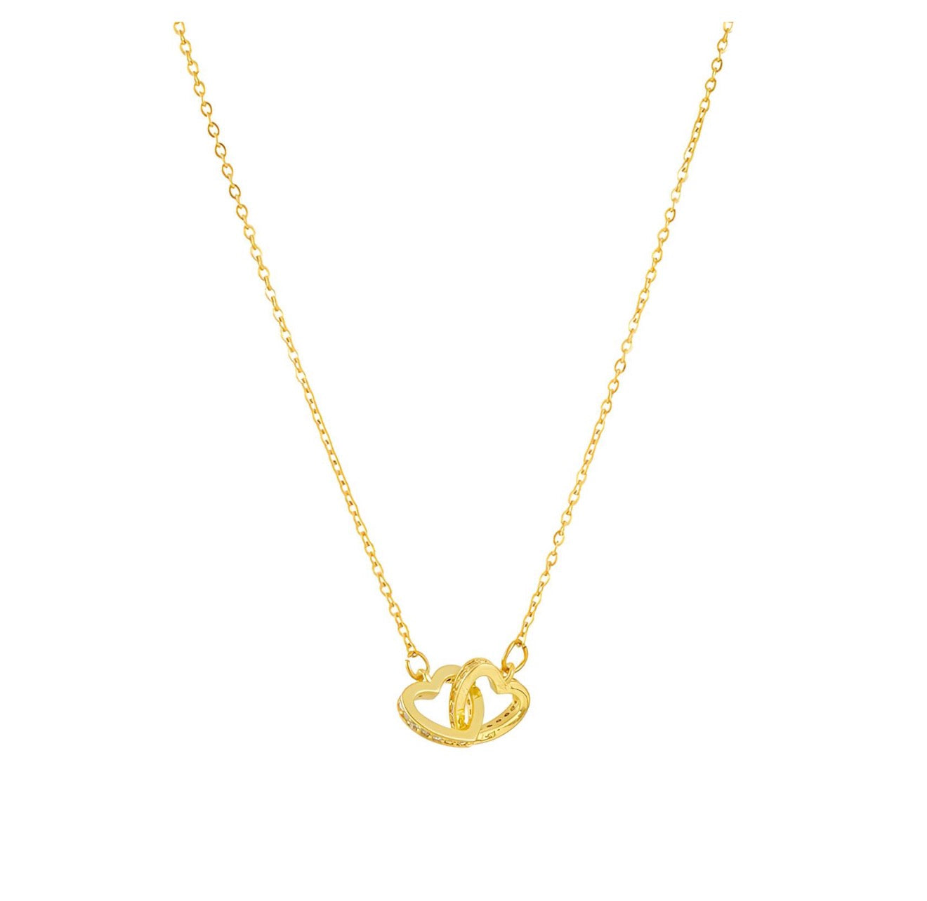 "HEARTS" NECKLACE,  GOLD