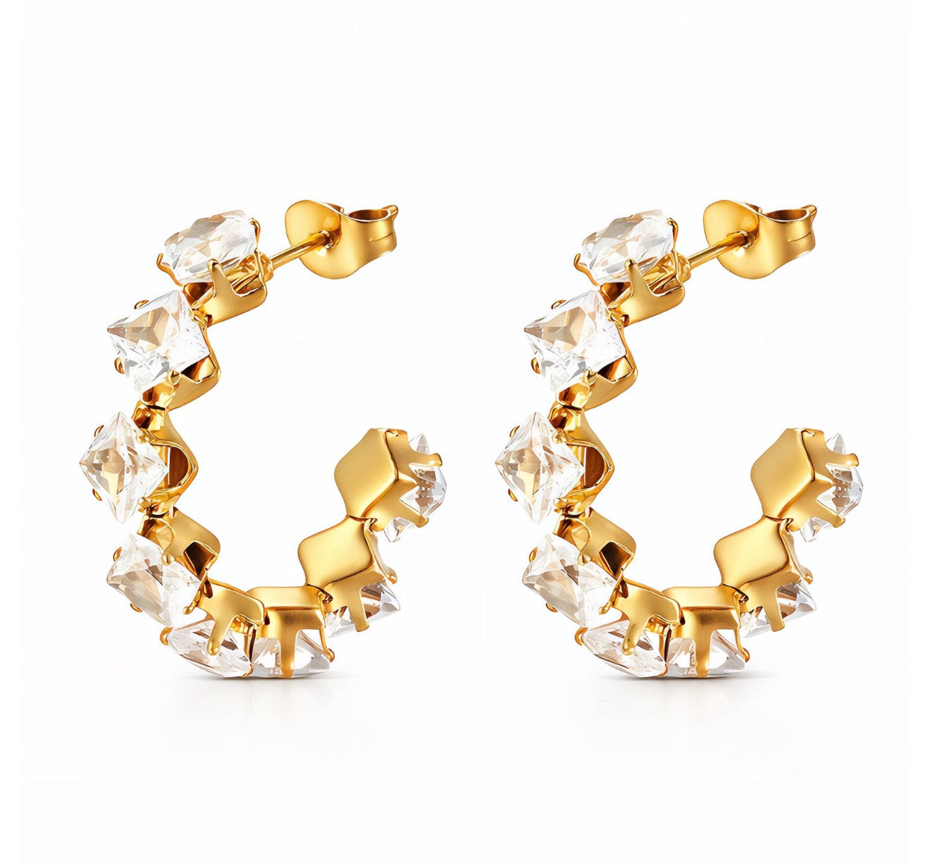 EARRINGS, stainless STEEL new
