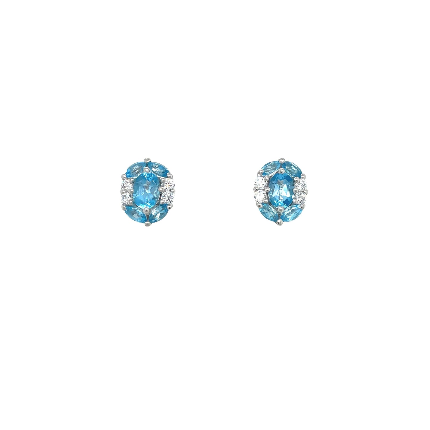 Blue Topaz Earring in .925 Sterling Silver - KST 55105